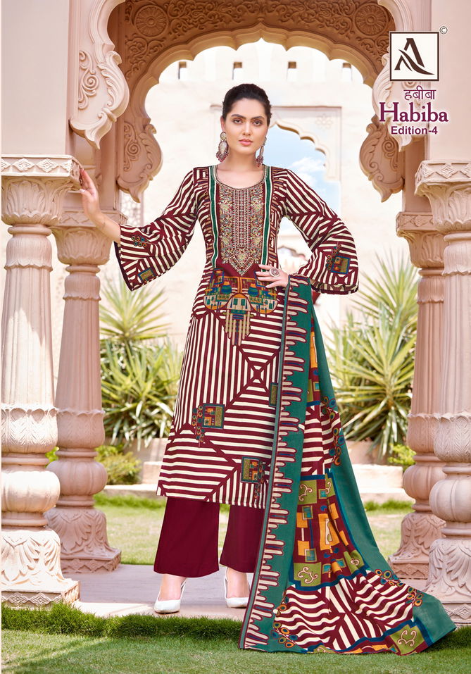 Habiba 4 By Alok Suit Jam Pure Cotton Pakistani Dress Material Wholesale Shop In Surat